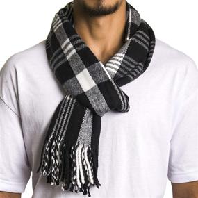 img 4 attached to 🧣 Stay Stylish and Warm with Alpine Swiss Winter Scarves - Unisex Men's Fashion Accessories