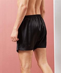 img 1 attached to 💤 Sleek Satin Shorts: Stylish Men's Lounge and Sleepwear