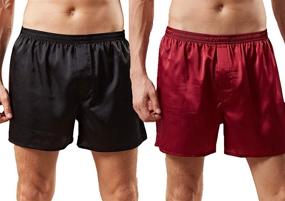 img 4 attached to 💤 Sleek Satin Shorts: Stylish Men's Lounge and Sleepwear