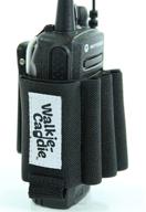 📻 walkie caddie (white): practical accessory pouch for walkie talkies, fits motorola cp 200 & more, black with white bungee logo