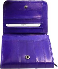 img 2 attached to 💼 Vidlea Eel Skin Zipper Wallet for Women: Compact Bifold Credit Card Holder & Coin Purse