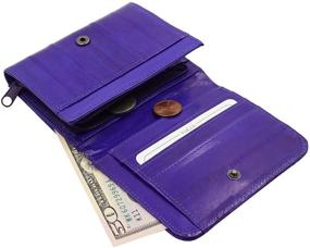 img 3 attached to 💼 Vidlea Eel Skin Zipper Wallet for Women: Compact Bifold Credit Card Holder & Coin Purse