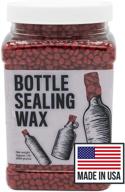 bottle sealing wax 1 lb. pastilles - resilient and versatile bottling wax for wine, beer, and liquor bottles - seals 25-30 bottles (bright red) by blended waxes, inc. logo