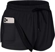 🏃 comfort meets function: blevonh women's drawstring waist athletic running shorts with inner pocket логотип