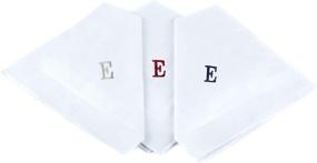 img 4 attached to Lorenzo Men's Initial Embroidered Monogram Handkerchiefs: Exquisite Accessory for the Modern Gentleman