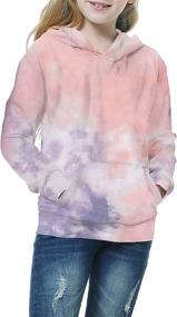 img 4 attached to Sweatshirts Hooded Pullover Pockets SweatshirtA TieDye Outdoor Recreation