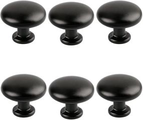 img 4 attached to 🔘 ZONBANG 6-Pack Black Dresser Knobs - Matte Aluminum Alloy Cabinet Knobs for Drawers, Premium Metal Door Handles Pulls Knobs