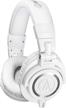 🎧 white audio-technica ath-m50xwh studio monitor headphones: a professional choice logo
