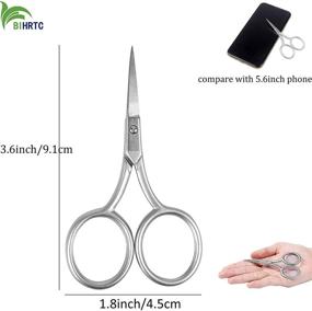 img 2 attached to 🔪 BIHRTC 3.6 Inch Small Thread Scissors: Vintage Stainless Steel Sewing Scissors for Crafting, Embroidery, and Artwork