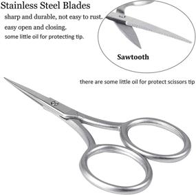 img 3 attached to 🔪 BIHRTC 3.6 Inch Small Thread Scissors: Vintage Stainless Steel Sewing Scissors for Crafting, Embroidery, and Artwork