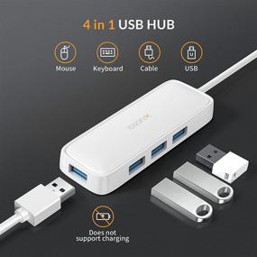 img 3 attached to 🔌 iDsonix USB Hub: Ultra-Slim 4-Port USB 3.0 Hub for Data Transfer - Ideal for Laptop, MacBook, Pro & More!