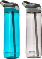 contigo autospout straw ashland water bottles review: 24 oz, scuba & smoke, 2-pack logo