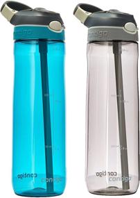 img 4 attached to Contigo AUTOSPOUT Straw Ashland Water Bottles Review: 24 oz, Scuba & Smoke, 2-Pack