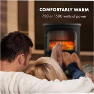 🔥 klarstein st. moritz electric fireplace heater - 1500w, flame simulation, built-in fan, glass panel, nostalgic design, adjustable flame brightness, light black logo