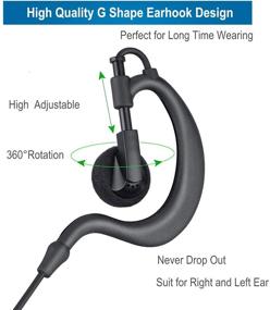 img 1 attached to 🎧 ABC GoodEFG G Shape 1 Pin 3.5mm Listen Only Earpiece with Earhook for Two-Way Radios and Speaker Mics