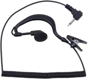 img 3 attached to 🎧 ABC GoodEFG G Shape 1 Pin 3.5mm Listen Only Earpiece with Earhook for Two-Way Radios and Speaker Mics