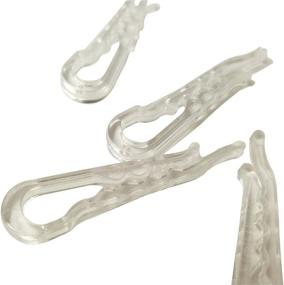 img 4 attached to 📎 500 NiftyPlaza U-Shape Clear Plastic Alligator Clips: Long-Lasting, Multi-Purpose Clips for Organizing Shirts, Folding Ties, Socks, Pants & More - Securely Hold Garments in Place