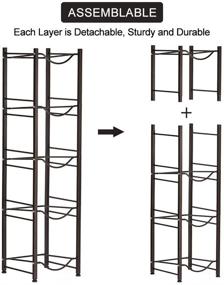 img 1 attached to 🥤 Efficient 5-Tier Water Cooler Jug Rack: Organize 5-Gallon Water Bottles Easily with Detachable, Heavy-Duty Copper Bronze Holder for Home and Office