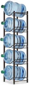 img 4 attached to 🥤 Efficient 5-Tier Water Cooler Jug Rack: Organize 5-Gallon Water Bottles Easily with Detachable, Heavy-Duty Copper Bronze Holder for Home and Office