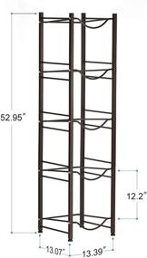 img 3 attached to 🥤 Efficient 5-Tier Water Cooler Jug Rack: Organize 5-Gallon Water Bottles Easily with Detachable, Heavy-Duty Copper Bronze Holder for Home and Office