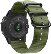 фитнес-браслет fintie для часов garmin fenix 5x plus/tactix charlie: премиум-нейлоновый ремешок с регулируемыми размерами для умных часов fenix 5x/5x plus/3/3 hr. логотип