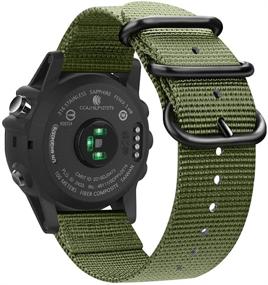 img 4 attached to Фитнес-браслет Fintie для часов Garmin Fenix 5X Plus/Tactix Charlie: премиум-нейлоновый ремешок с регулируемыми размерами для умных часов Fenix 5X/5X Plus/3/3 HR.