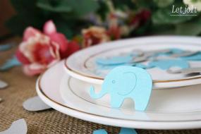 img 2 attached to 🐘 Blue Elephant Confetti: Premium Scatter Decoration for Boy Baby Shower, Birthday, Gender Reveal Party - 100 Pcs, Blue+Gray