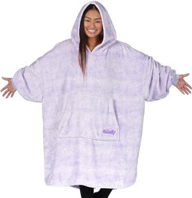 img 4 attached to COMFY Oversized Microfiber Wearable Blanket Bedding and Blankets & Throws