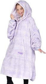 img 2 attached to COMFY Oversized Microfiber Wearable Blanket Bedding and Blankets & Throws