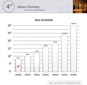 img 2 attached to 🕯️ WGVI Hurricane Candle Holder Sleeve - Clear Glass Cylinder for Open Ended Candle Shade - 4" Wide, 8" Height - Chimney Tube Design - 1 Piece