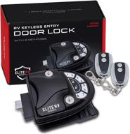 🔑 elite rv security: keyless entry door lock/latch with backlit keypad and key fobs - metal construction - easy installation - adjustable volume - usa owned/operated - 2 keys logo