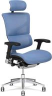 🪑 blue x-chair x3 management office chair with headrest and a.t.r. fabric - premium comfort and lumbar support - enhanced recline and adjustability - durable executive desk seat logo