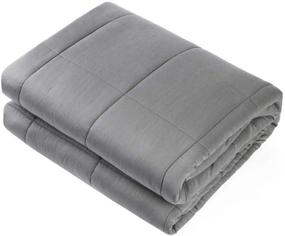 img 4 attached to 🛏️ Adult Queen Size Weighted Blanket (15lbs, 60" x 80") – Premium Glass Beads, Dark Grey – Waowoo