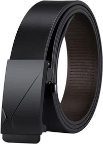 img 4 attached to Ratchet Hustencor Men's 👨 Genuine Leather Belts with Adjustable Features