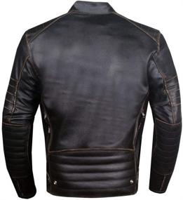 img 1 attached to 🧥 Men's Versatile Motorcycle CE Armor: Ventilated Leather Cruiser Biker Jacket - Size L