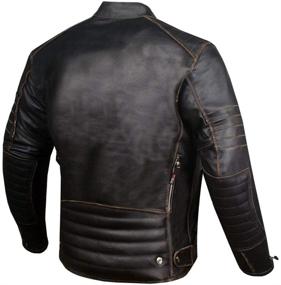 img 2 attached to 🧥 Men's Versatile Motorcycle CE Armor: Ventilated Leather Cruiser Biker Jacket - Size L