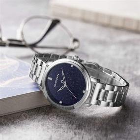 img 1 attached to ⌚ Стильные часы AMOVAN Women's с нержавеющей стальной браслетной оплеткой для особых случаев: идеальный аксессуар для каждого случая