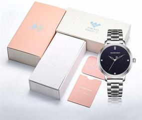 img 3 attached to ⌚ Стильные часы AMOVAN Women's с нержавеющей стальной браслетной оплеткой для особых случаев: идеальный аксессуар для каждого случая