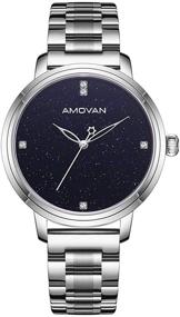 img 4 attached to ⌚ Стильные часы AMOVAN Women's с нержавеющей стальной браслетной оплеткой для особых случаев: идеальный аксессуар для каждого случая