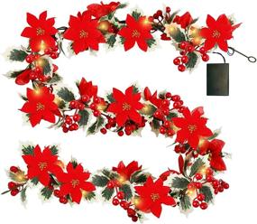 img 4 attached to Lulu Home Christmas Poinsettia Decoration