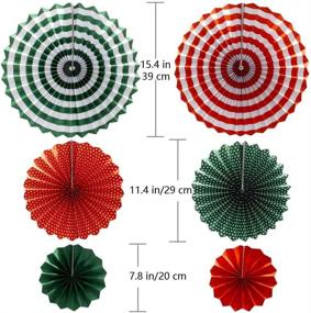 img 3 attached to 🎄 Hola Fiesta - Set of 12 Paper Fans Flower for Christmas Decoration/Christmas Tree, Christmas