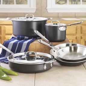 img 3 attached to Clad LD300442 Anodized Cookware 8 Piece