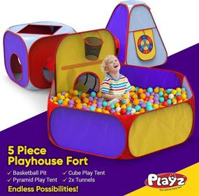 img 3 attached to Ultimate Fun for Toddlers: Playz Playhouse Tunnels Basketball Delight