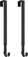 🔗 haute decor adapt adjustable length wreath hanger 2-pack - holds up to 20 lbs. - matte black logo