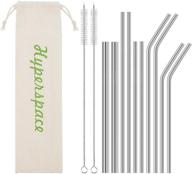 premium stainless steel straw set with cleaning brushes - ideal for smoothies, milkshakes, cocktails, and more! logo