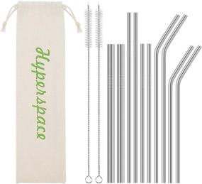 img 4 attached to Premium Stainless Steel Straw Set with Cleaning Brushes - Ideal for Smoothies, Milkshakes, Cocktails, and More!