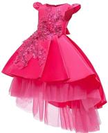 wocinl flower girls wedding tulle dresses - princess 🌸 high-low beaded pageant prom birthday party evening dance ball gown logo