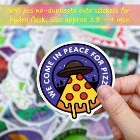 img 3 attached to 👽 100-Piece Alien Stickers: Cool Graffiti UFO Human Sticker Decals for Water Bottles, Laptops, and More!