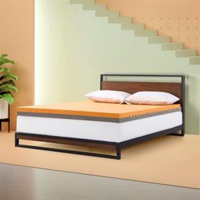 img 2 attached to 🛏️ ZINUS Twin Size Copper Pressure Relief TorsoTec Memory Foam Mattress Topper with Cooling Copper and Gel Formula