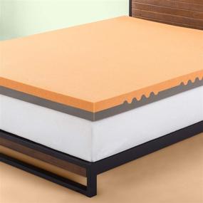 img 1 attached to 🛏️ ZINUS Twin Size Copper Pressure Relief TorsoTec Memory Foam Mattress Topper with Cooling Copper and Gel Formula